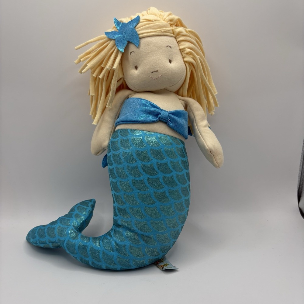 Bunnies by the Bay Mermaid Doll Blonde Hair Plush 13" Excellent